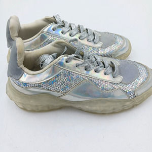 La Sheelah Women's‎ Silver Sequins Sneakers Size 8